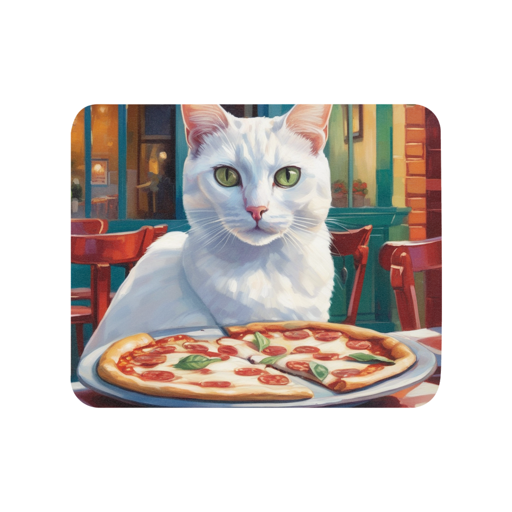 PugMug Custom White Companion Cat Mouse Pad