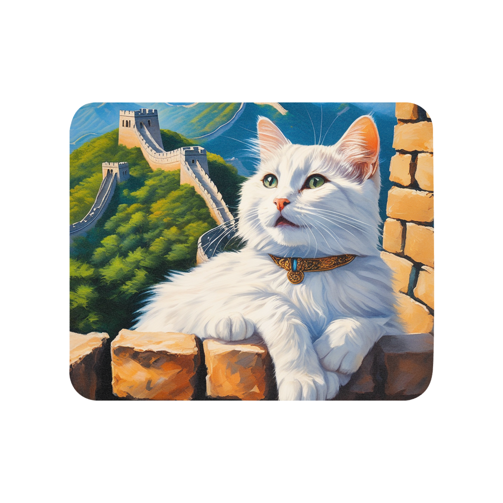 PugMug Custom White Companion Cat Mouse Pad