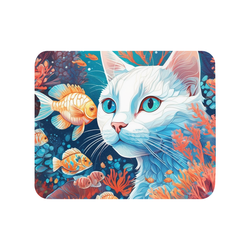 PugMug Custom White Companion Cat Mouse Pad