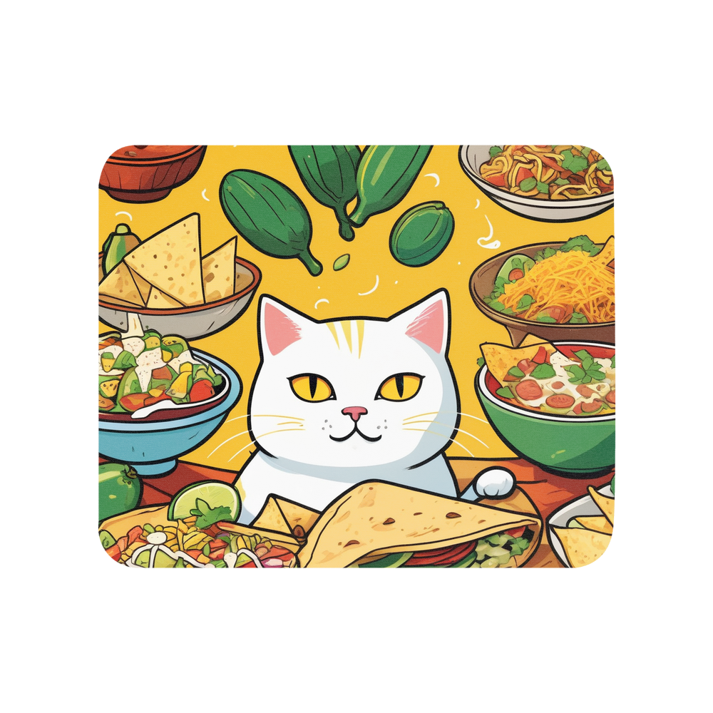 PugMug Custom White Companion Cat Mouse Pad