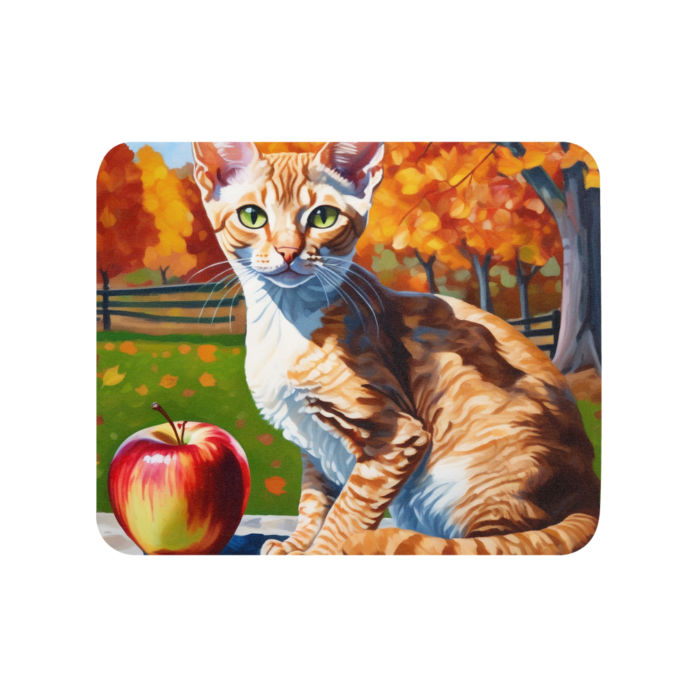 PugMug Custom Tabby Devon Rex Cat Mouse Pad