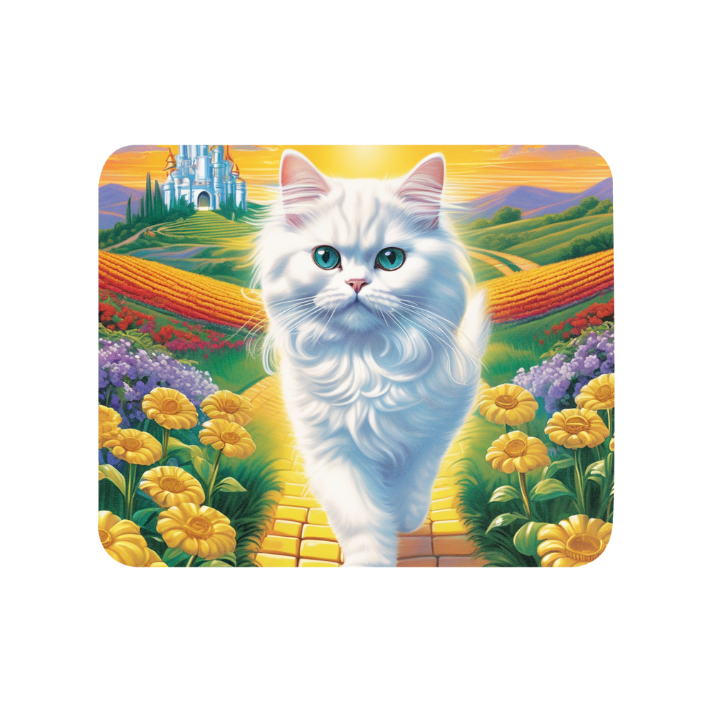 PugMug Custom White Persian Cat Mouse Pad