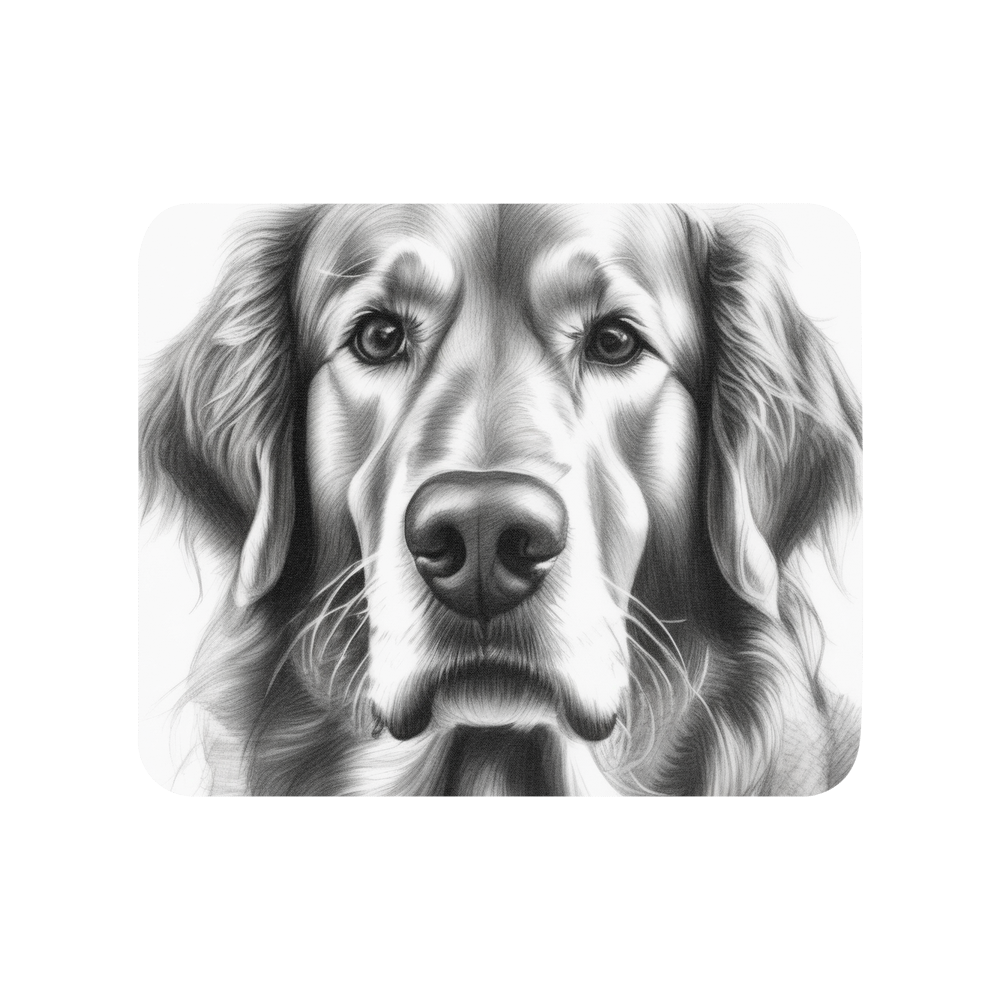 PugMug Custom Golden Retriever Mouse Pad