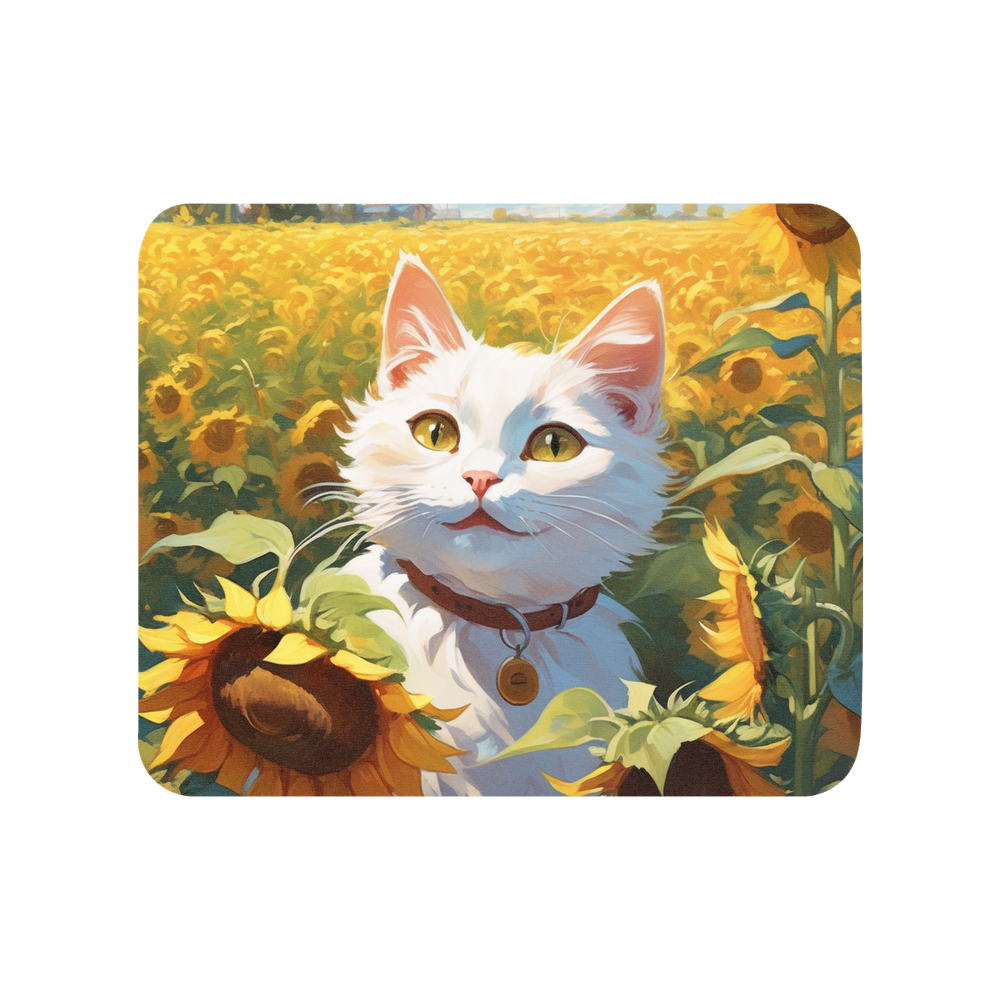 PugMug Custom White Companion Cat Mouse Pad
