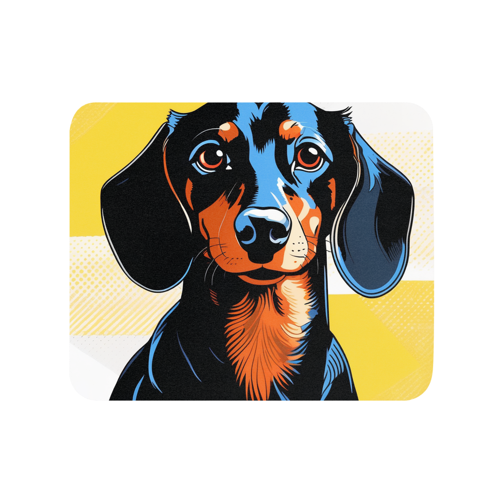 PugMug Custom Black Dachshund Mouse Pad