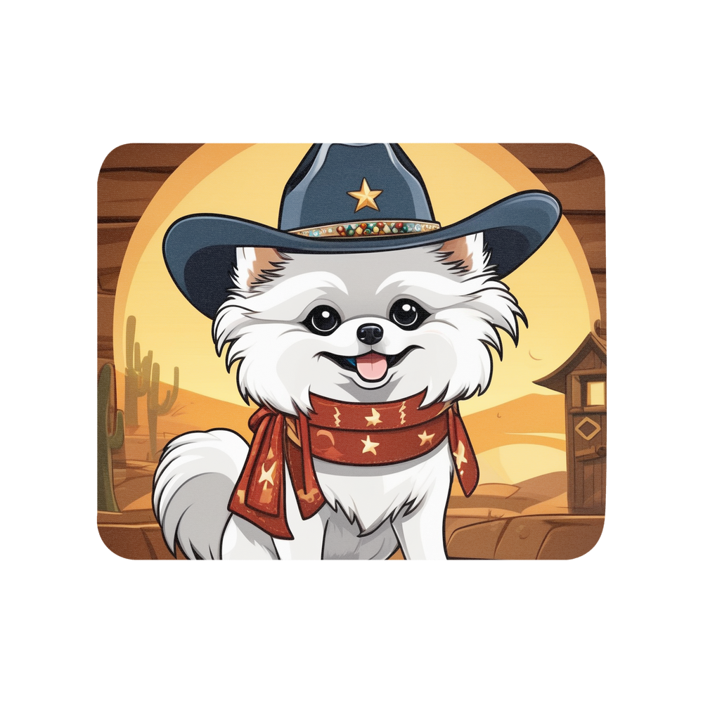 PugMug Custom White Pomeranian Mouse Pad