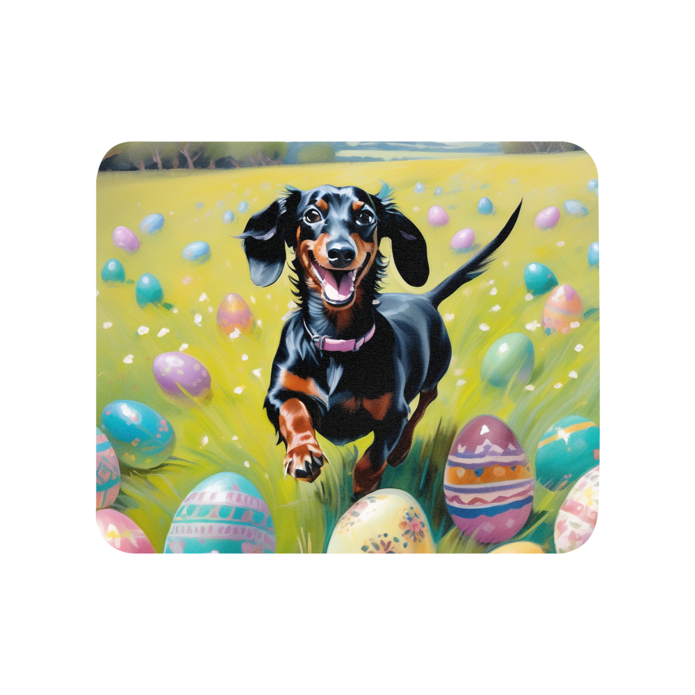 PugMug Custom Black Dachshund Mouse Pad