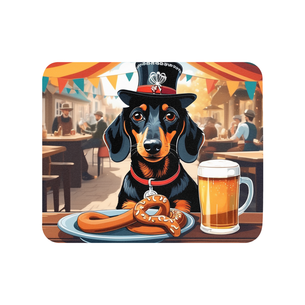 PugMug Custom Black Dachshund Mouse Pad