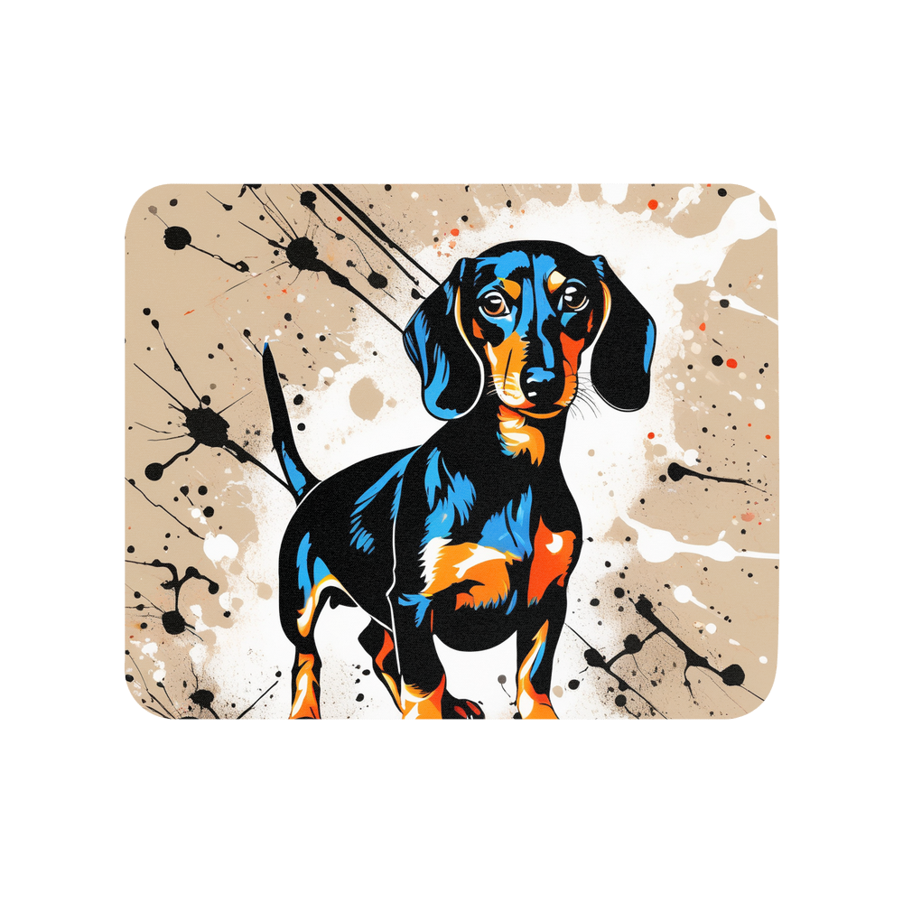 PugMug Custom Black Dachshund Mouse Pad