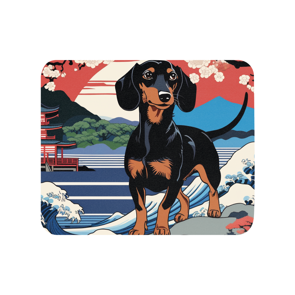 PugMug Custom Black Dachshund Mouse Pad