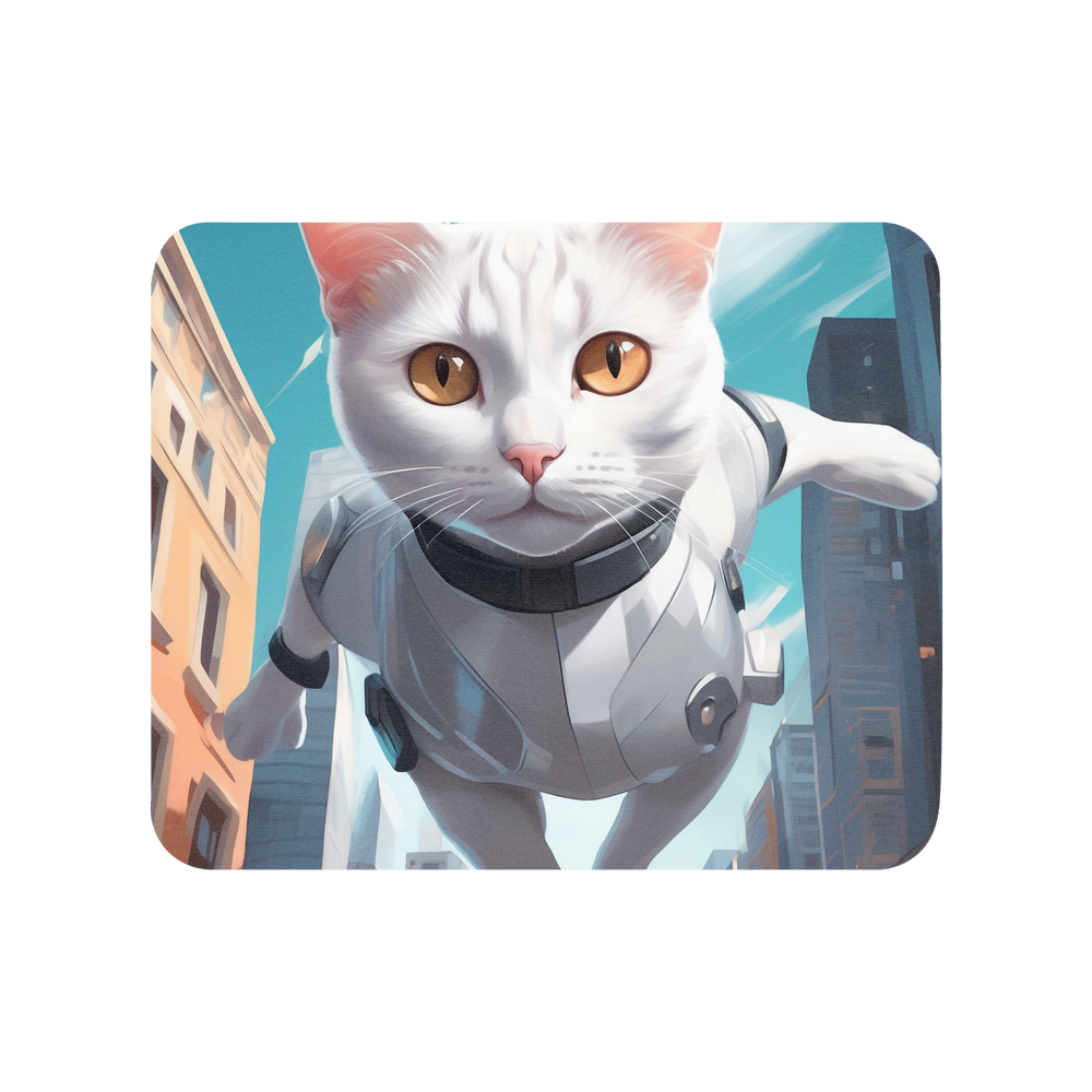 PugMug Custom White Companion Cat Mouse Pad