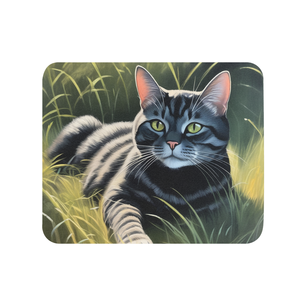 PugMug Custom Black American Shorthair Cat Mouse Pad
