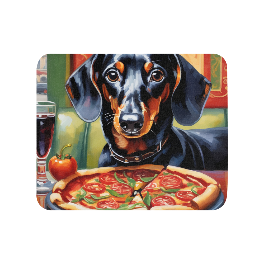 PugMug Custom Black Dachshund Mouse Pad