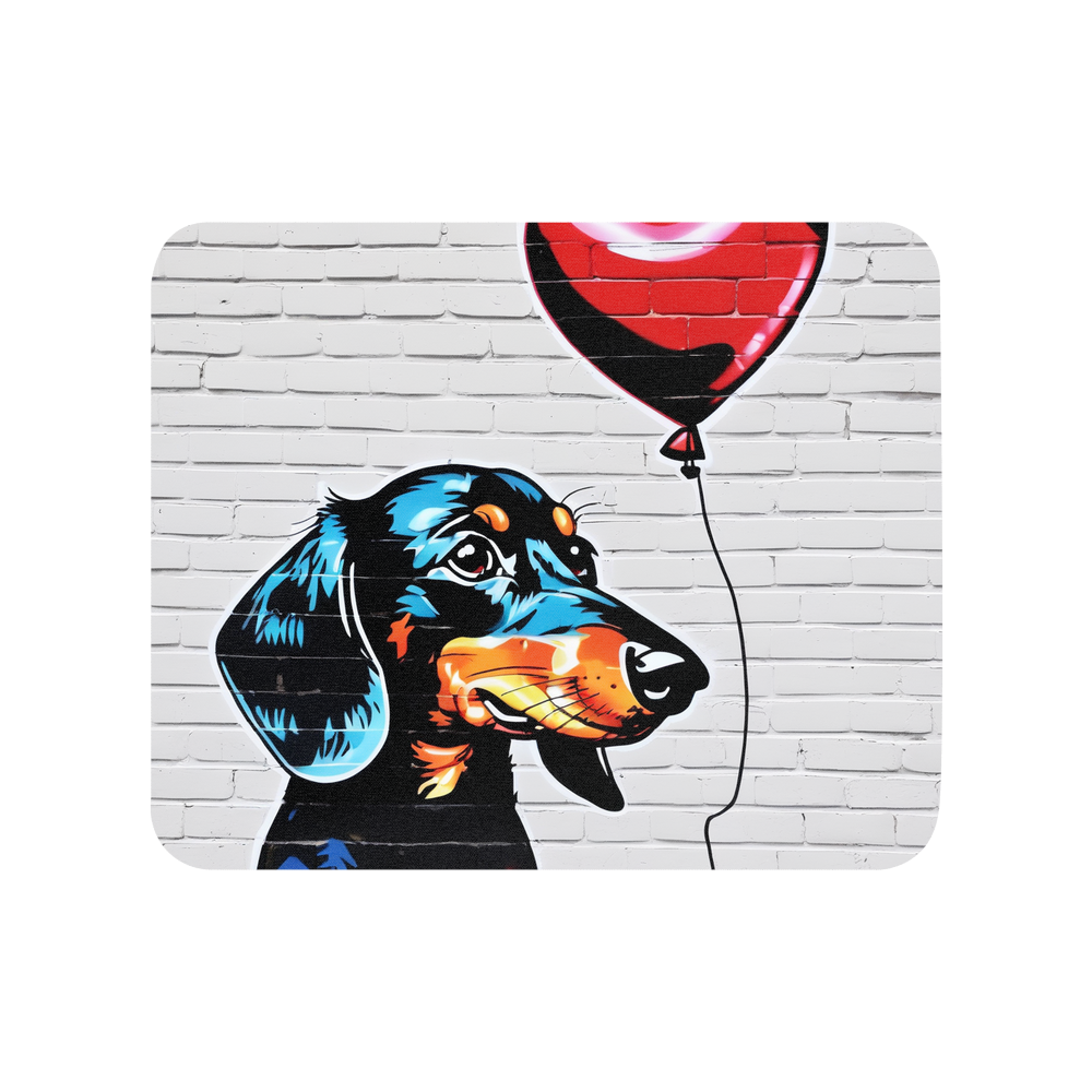 PugMug Custom Black Dachshund Mouse Pad