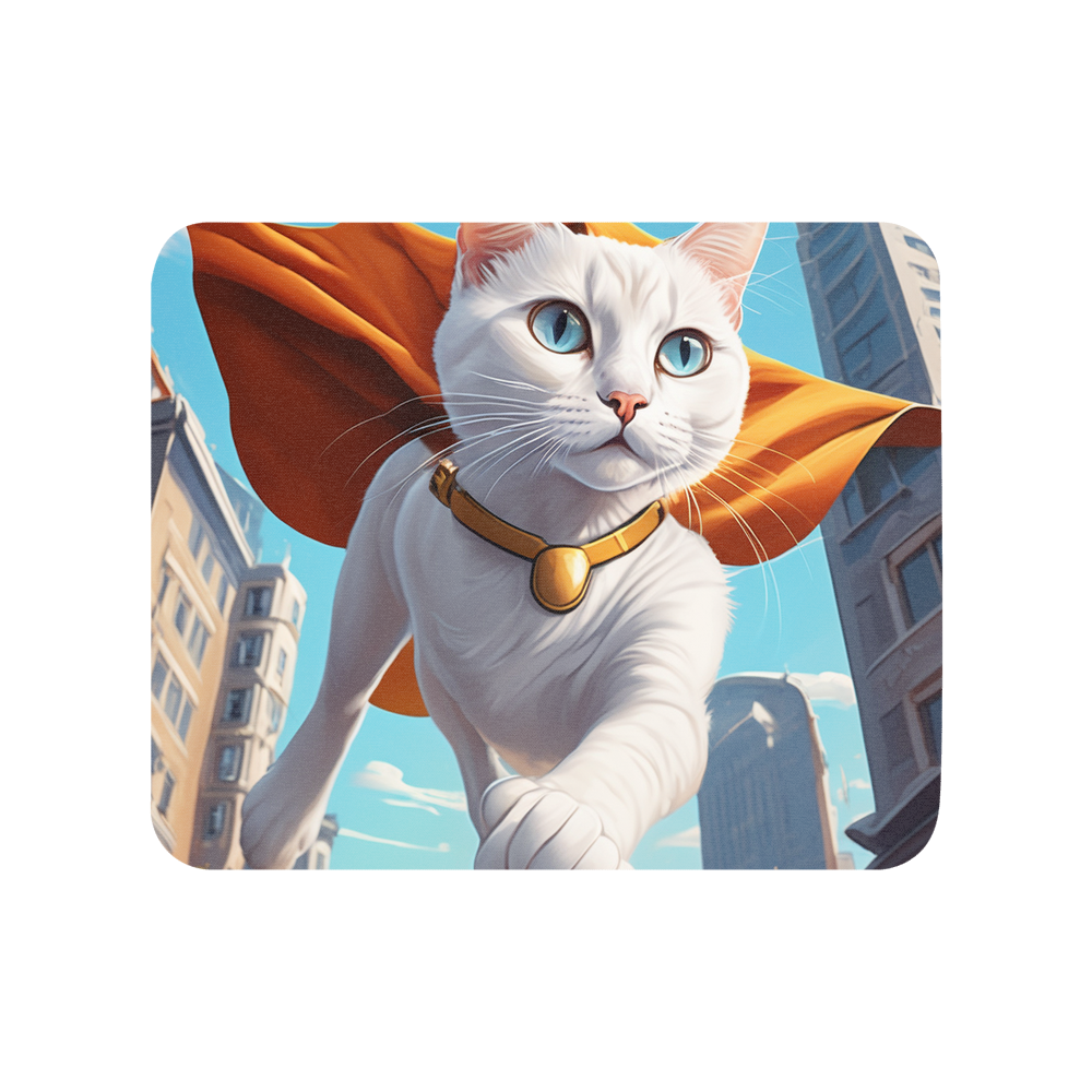 PugMug Custom White Companion Cat Mouse Pad