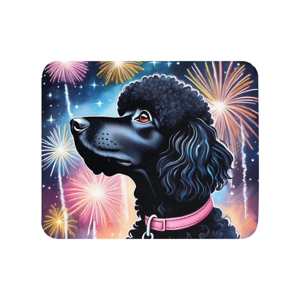PugMug Custom Black Poodle Mouse Pad