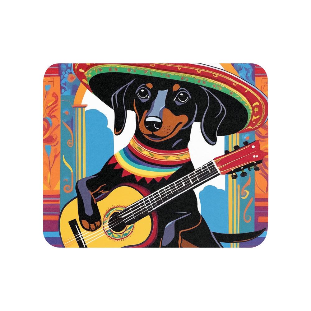 PugMug Custom Black Dachshund Mouse Pad