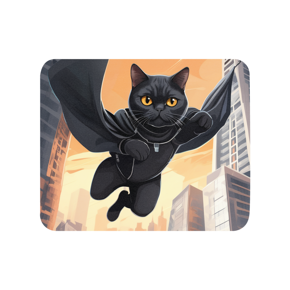 PugMug Custom Black British Shorthair Cat Mouse Pad