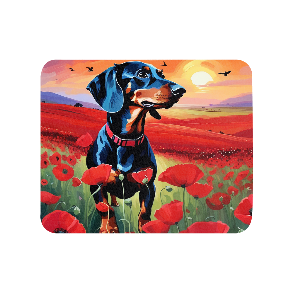 PugMug Custom Black Dachshund Mouse Pad