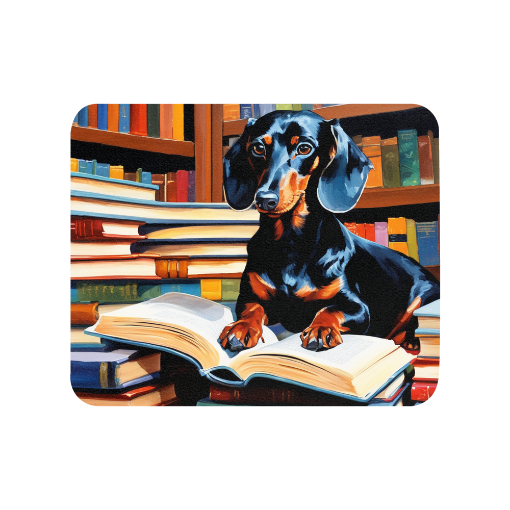 PugMug Custom Black Dachshund Mouse Pad