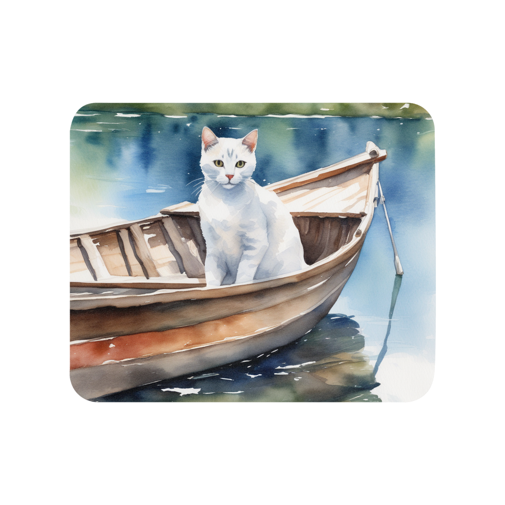 PugMug Custom White American Shorthair Cat Mouse Pad