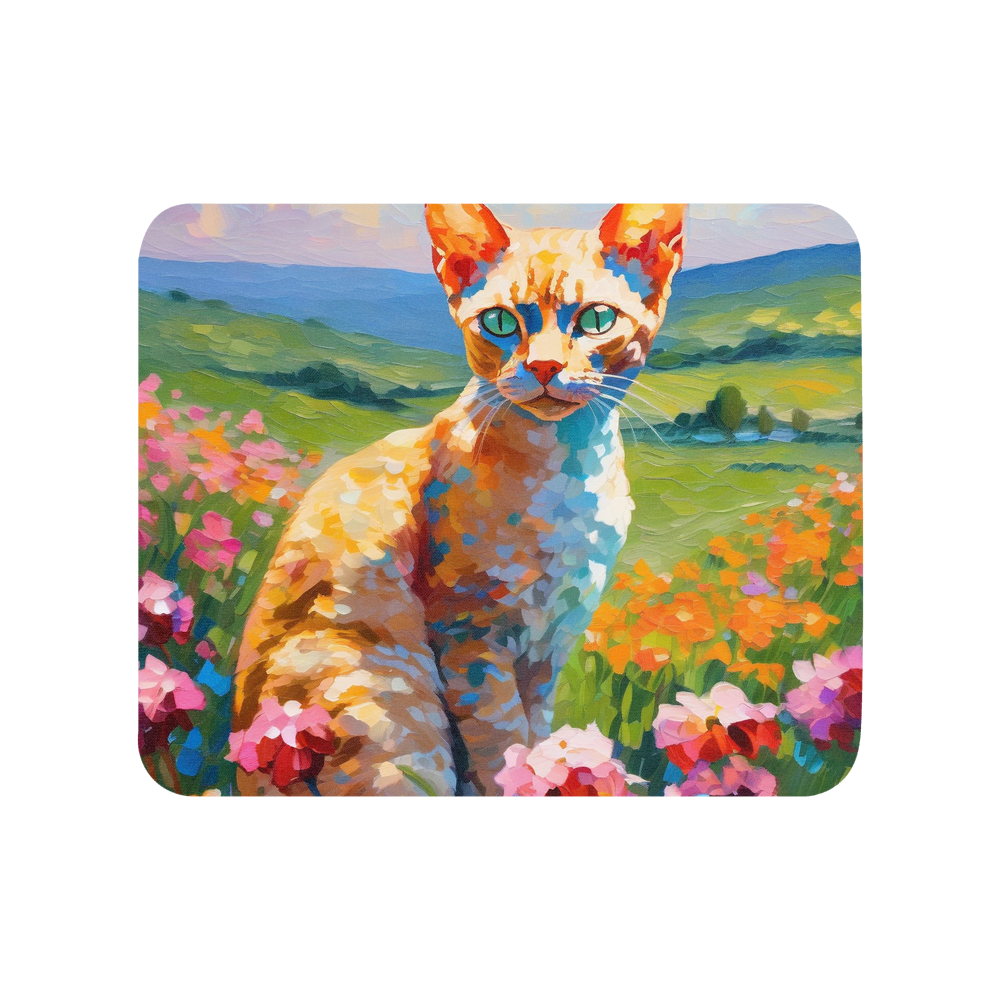 PugMug Custom Tabby Devon Rex Cat Mouse Pad