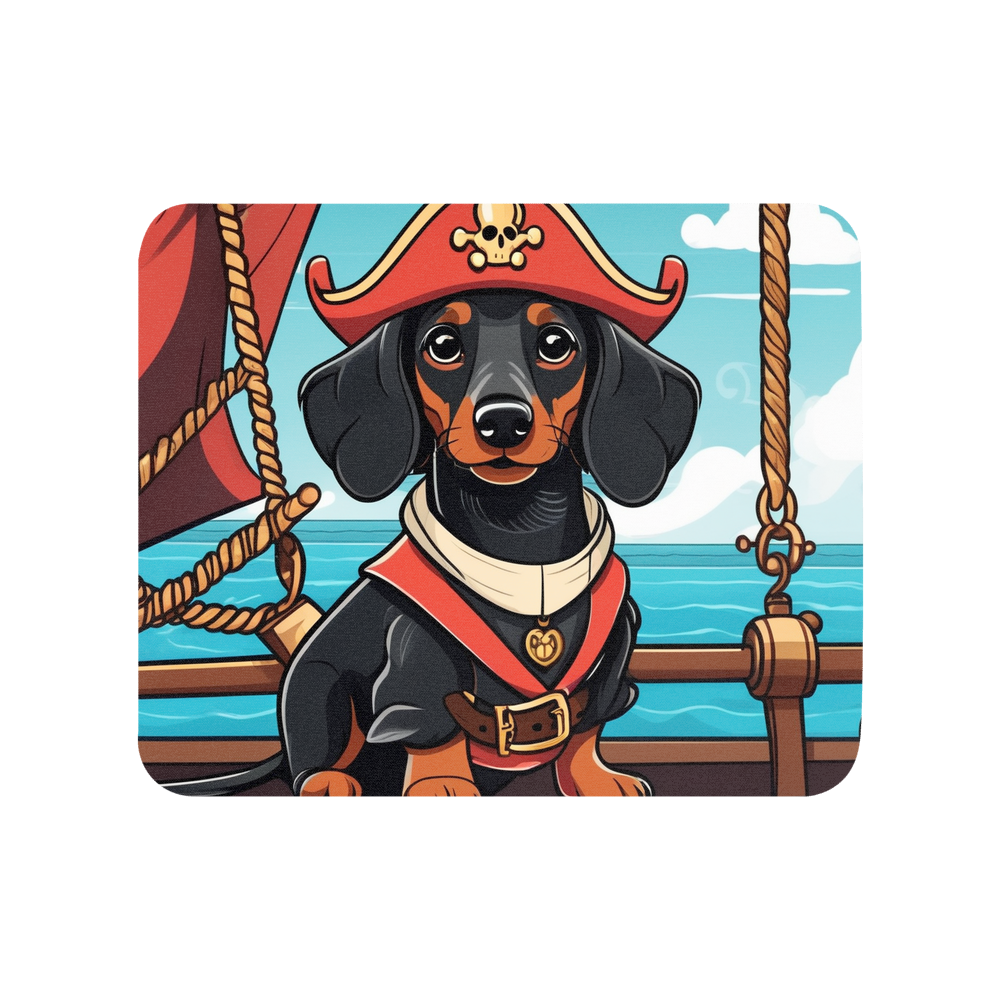 PugMug Custom Black Dachshund Mouse Pad