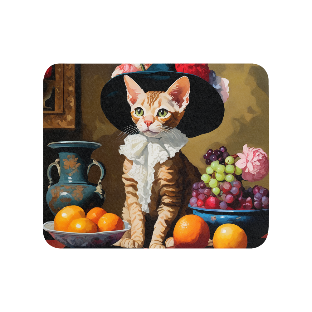 PugMug Custom Tabby Devon Rex Cat Mouse Pad