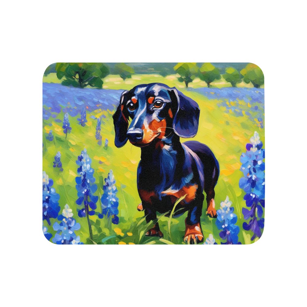 PugMug Custom Black Dachshund Mouse Pad