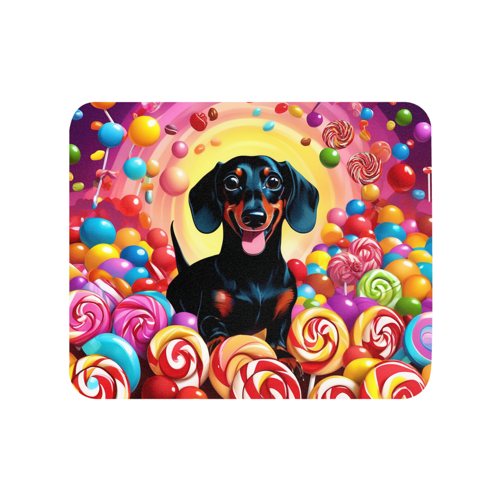 PugMug Custom Black Dachshund Mouse Pad
