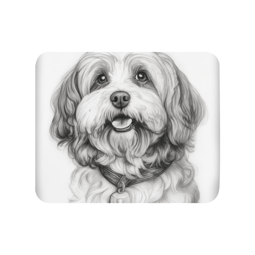 PugMug Custom White Havanese Dog Mouse Pad