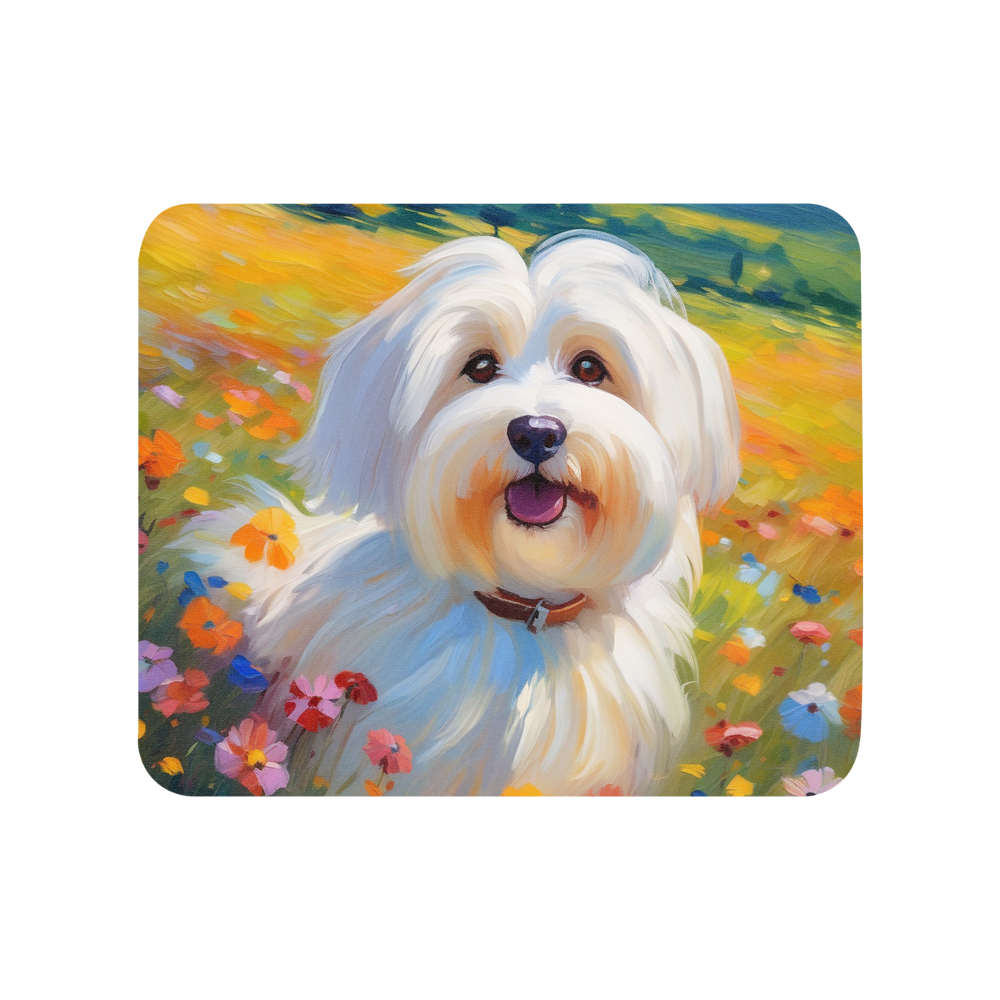 PugMug Custom White Havanese Dog Mouse Pad