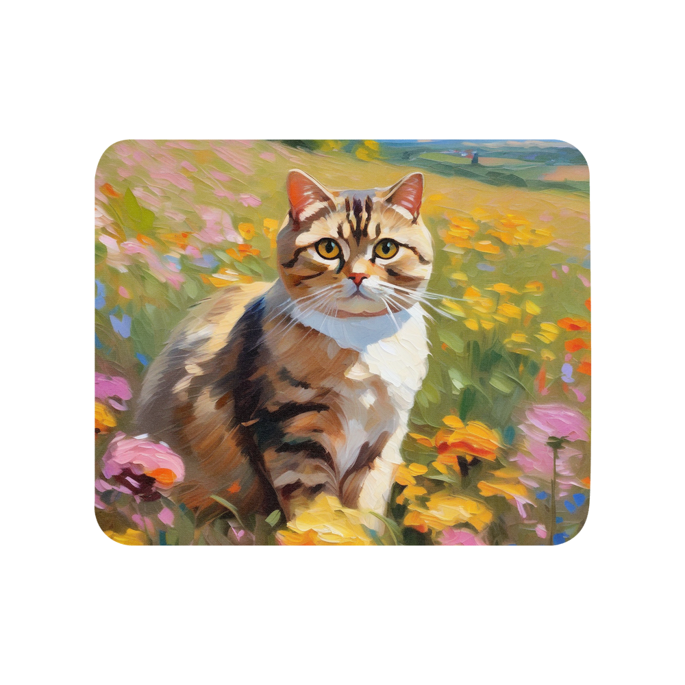 PugMug Custom Tabby Scottish Fold Cat Mouse Pad