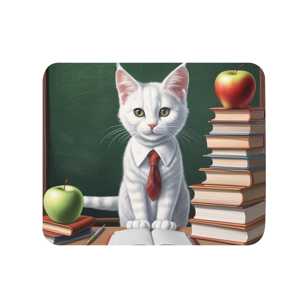 PugMug Custom White Companion Cat Mouse Pad