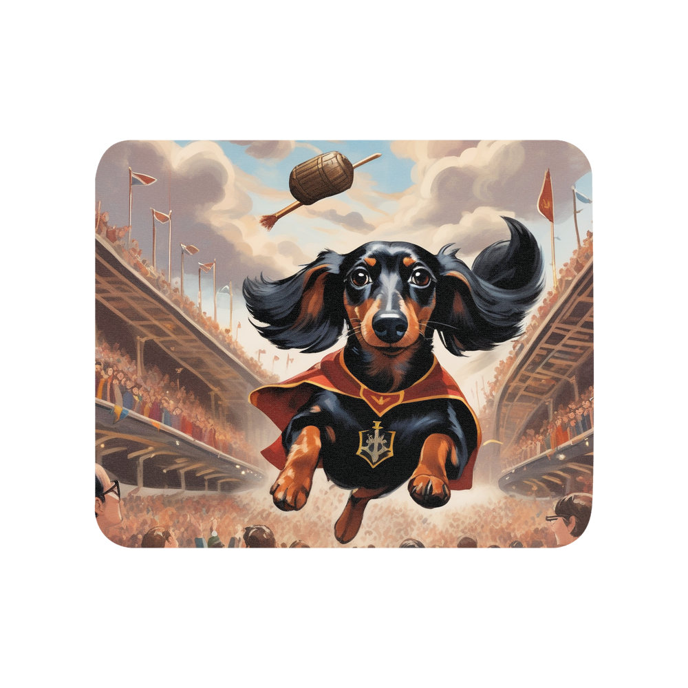 PugMug Custom Black Dachshund Mouse Pad