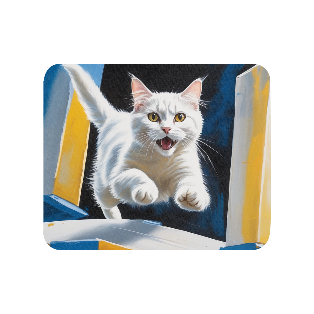 PugMug Custom White Companion Cat Mouse Pad