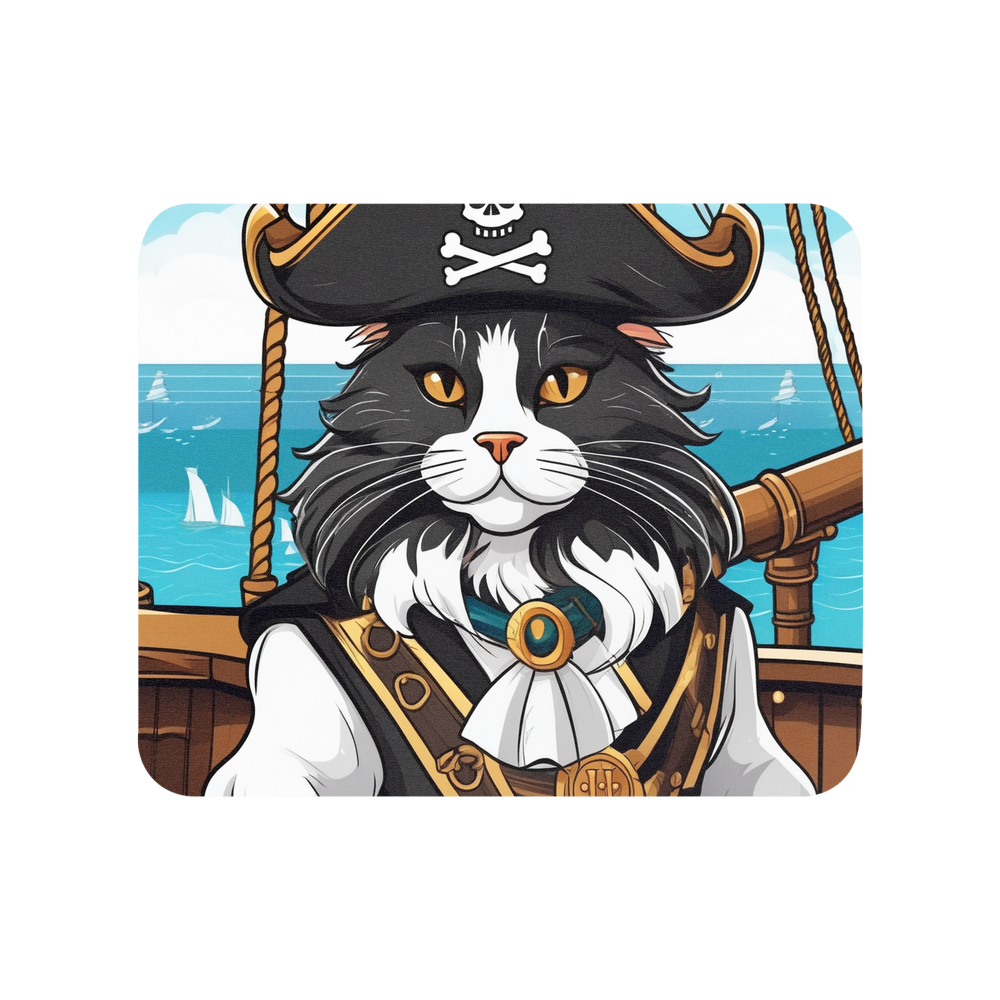 PugMug Custom Black Maine Coon Cat Mouse Pad