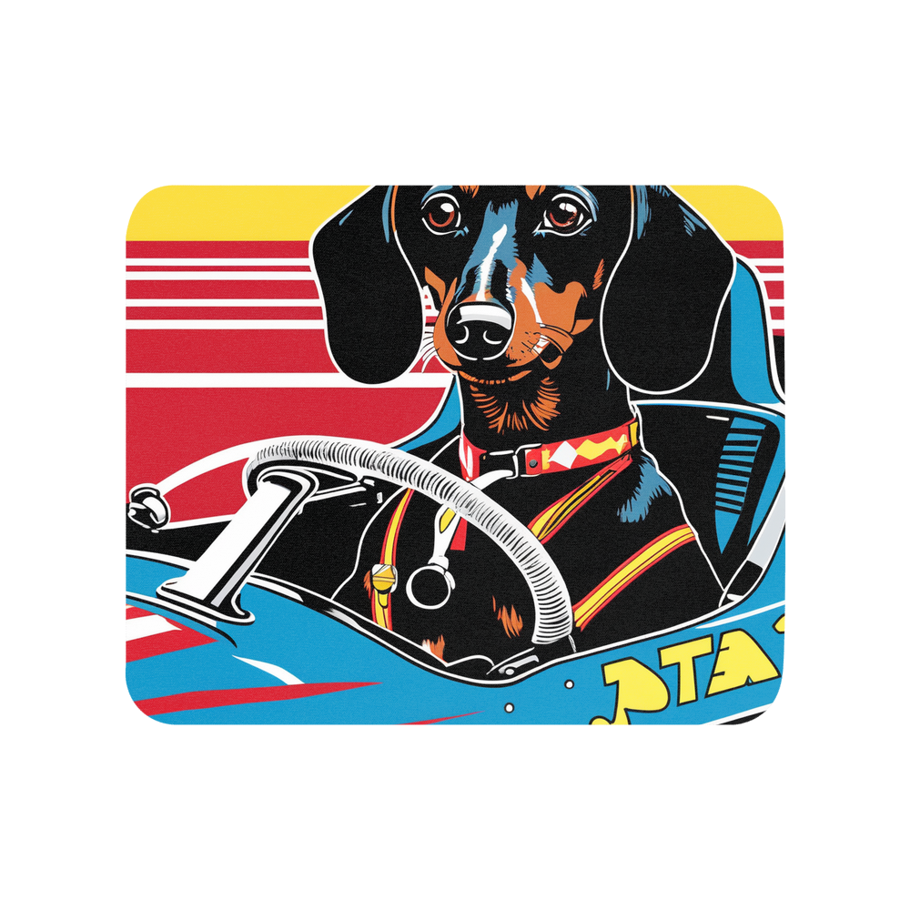 PugMug Custom Black Dachshund Mouse Pad