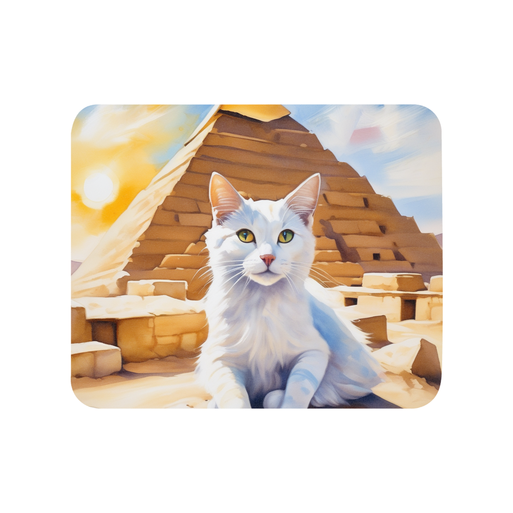 PugMug Custom White Companion Cat Mouse Pad