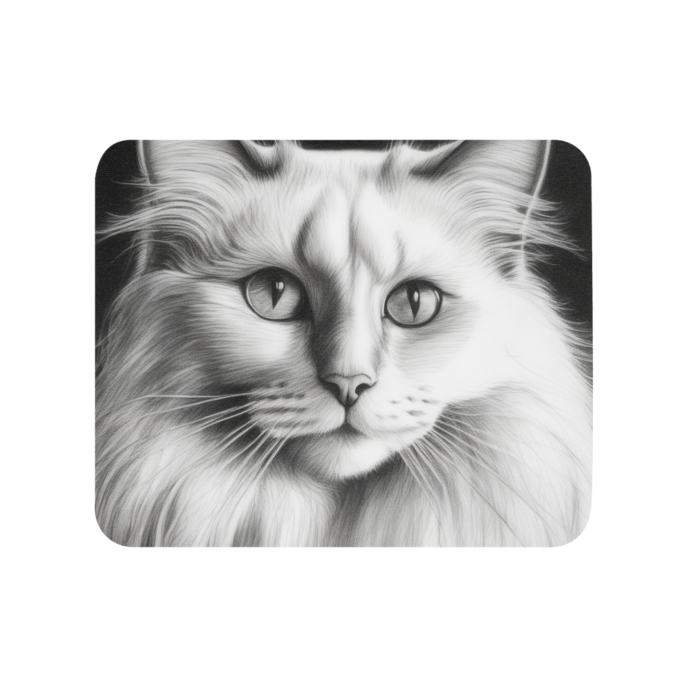 PugMug Custom White Ragdoll Cat Mouse Pad