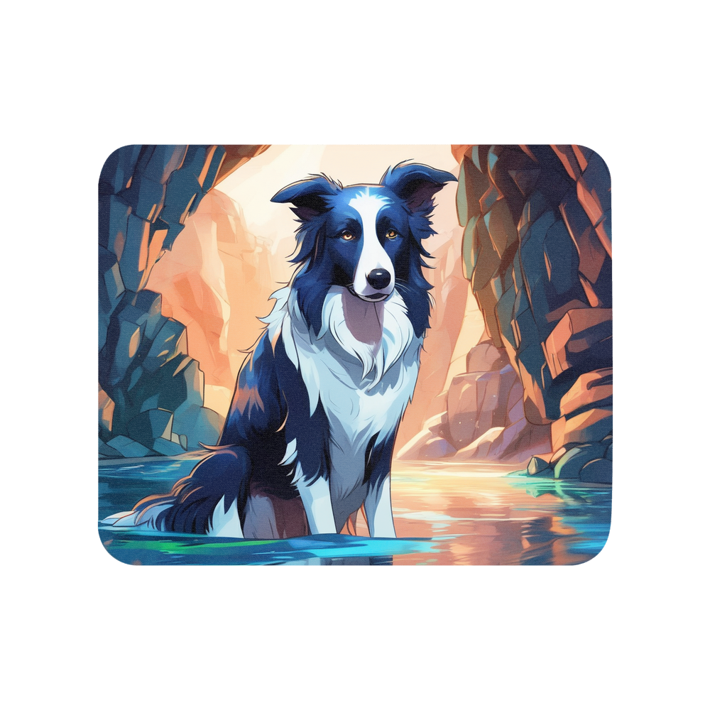 PugMug Custom Blue Merle Border Collie Mouse Pad