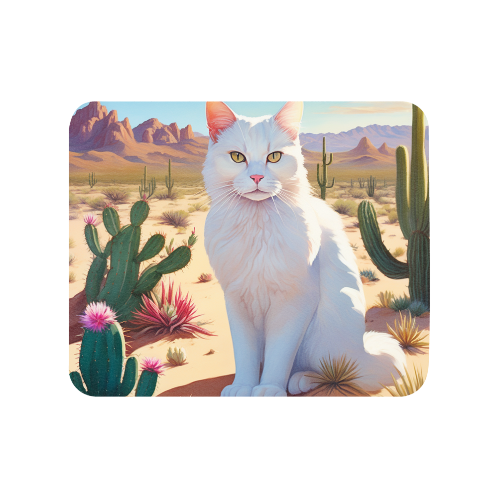 PugMug Custom White Companion Cat Mouse Pad
