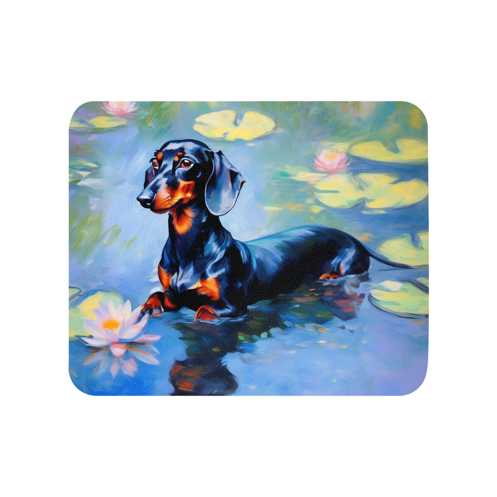 PugMug Custom Black Dachshund Mouse Pad