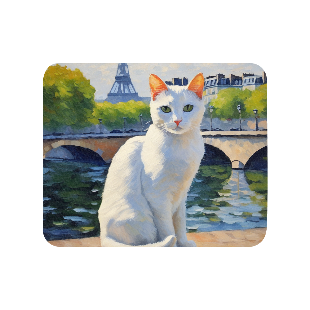PugMug Custom White Companion Cat Mouse Pad
