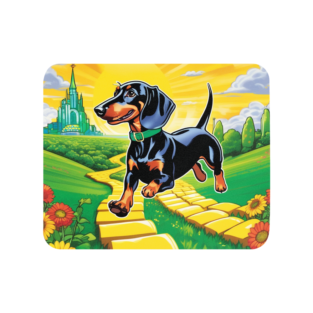 PugMug Custom Black Dachshund Mouse Pad