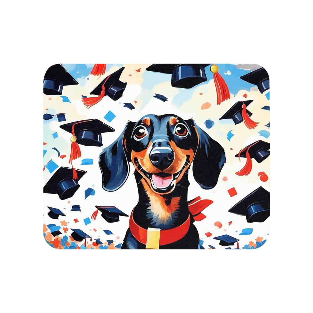 PugMug Custom Black Dachshund Mouse Pad