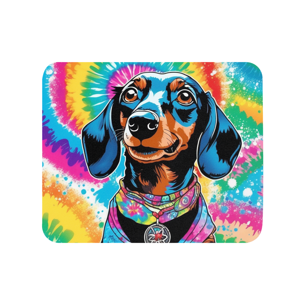 PugMug Custom Black Dachshund Mouse Pad