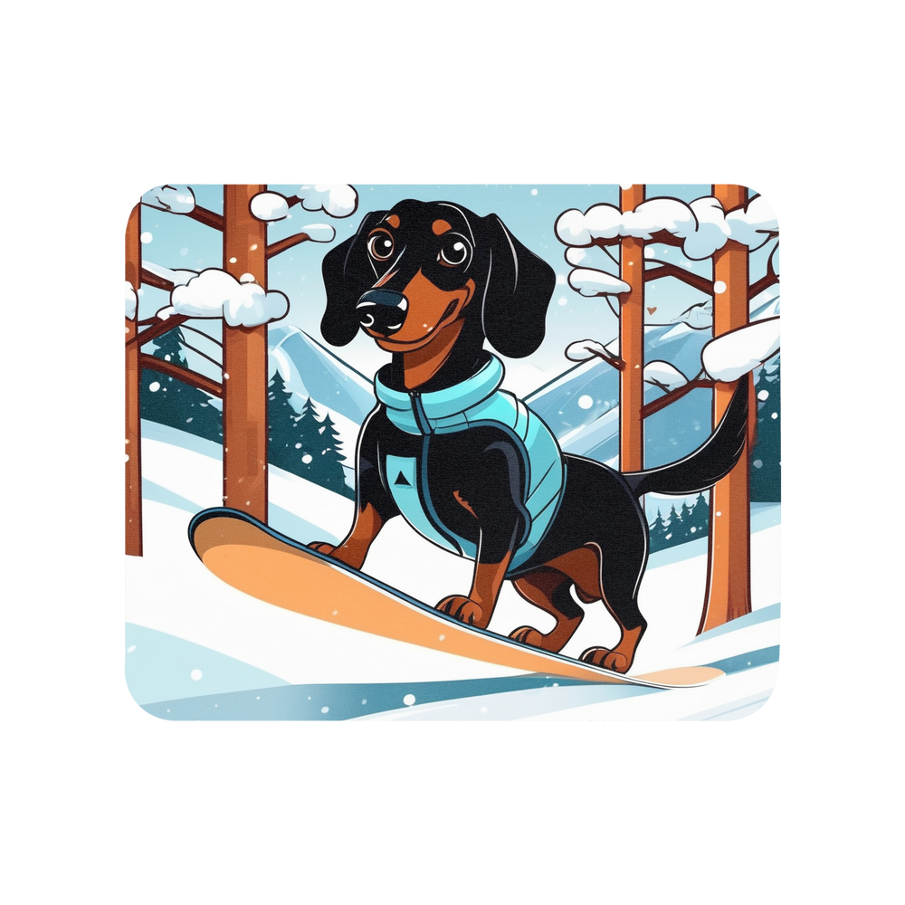 PugMug Custom Black Dachshund Mouse Pad