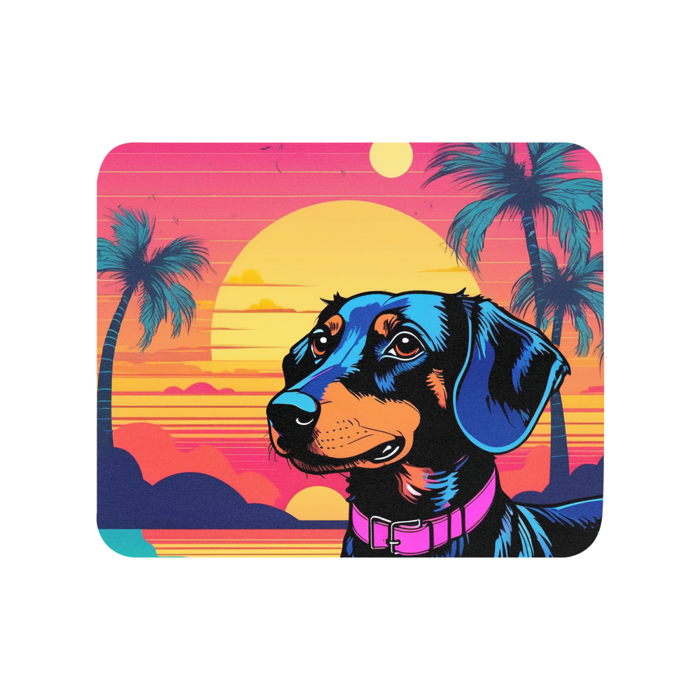 PugMug Custom Black Dachshund Mouse Pad