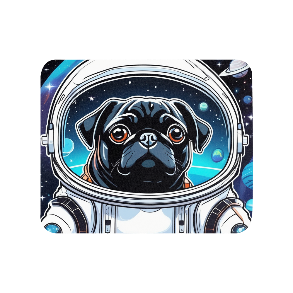 PugMug Custom Black Pug Mouse Pad